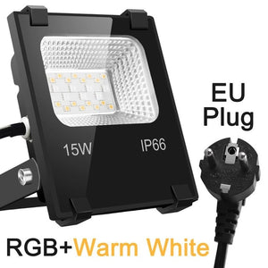 Smart Floodlight LED Outdoor Light RGB 15W Bluetooth4.0 360 APP Group Control IP66 Garden Waterproof Color Changing Spotlight