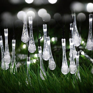 LED Solar christmas lights outdoor 4.5V Water Dorp ball string warm New Year's garland holiday wedding party decorative lights