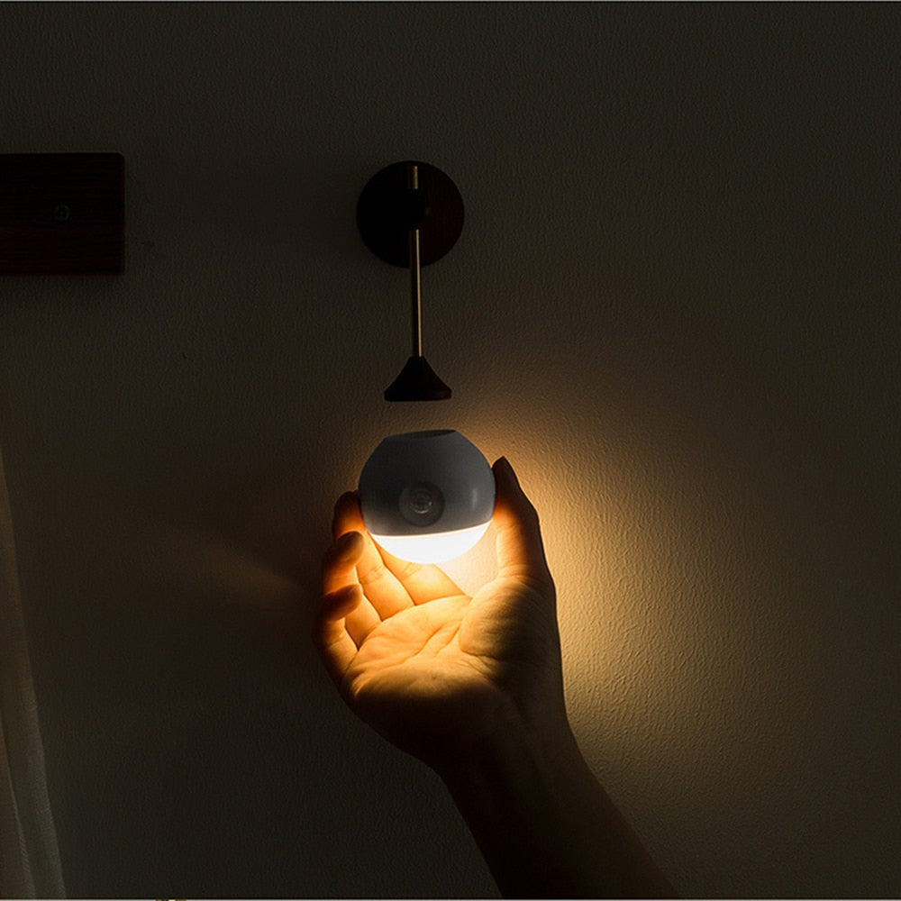LED Wall Lamp Sensor LED Night Light Infrared Induction Motion Sensor LED Light USB Rechargeable Removable Night Lamp Smart Home