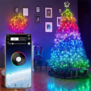 10M 20M Smart Copper Wire LED String Fairy Light Bluetooth App Control Christmas Wedding Holiday String Light Garland Home Decor