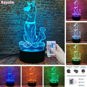 Cute Scooby-Doo Great Dane Scooby Doo Dog Smart Touch 7 Colors Change Night Light Boys/Girls Funny Animal Home Decor Xmas Toys