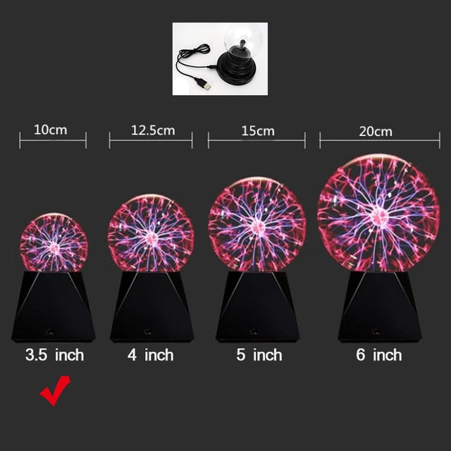 New Magic Crystal Plasma Ball Touch Lamp 220V LED Night Table Light Child Nightlight Birthday Christmas Kids Decor Gift Lighting