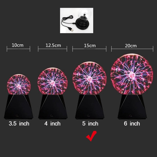 New Magic Crystal Plasma Ball Touch Lamp 220V LED Night Table Light Child Nightlight Birthday Christmas Kids Decor Gift Lighting