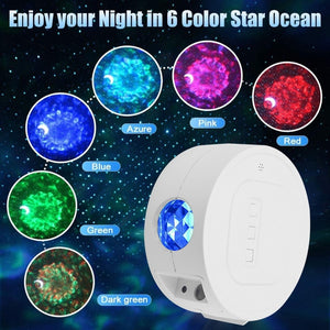 6 Color Starry Sky Projector Lamp Children Bedroom Star LED Night Light USB Charging Projection Smart Lamp for Kids 2021new year